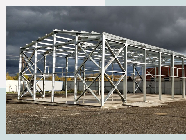 Двускатные ангары в Курск от 625 руб. за квадрат