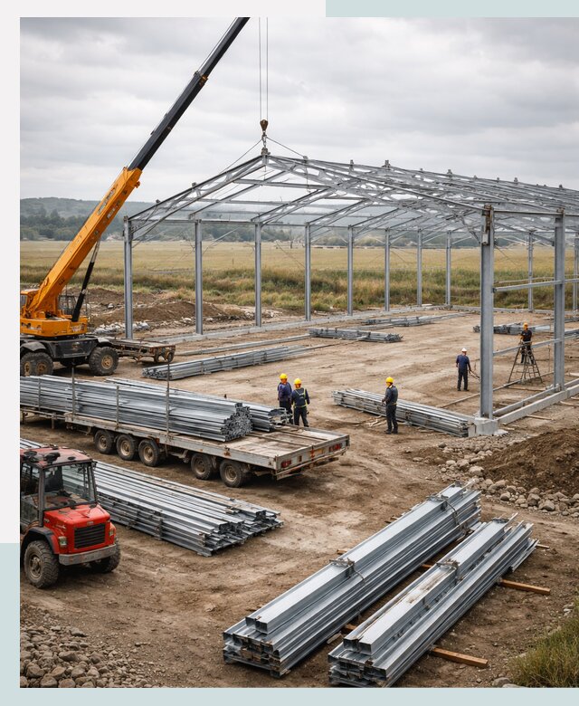 Строительство ангаров для сельхозтехники в Курске под ключ